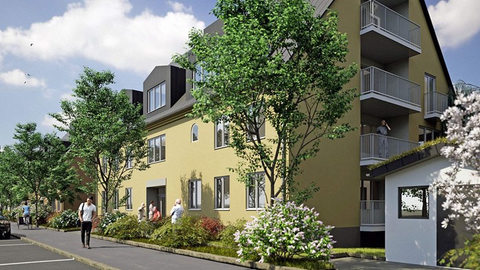Bonum Brf Realen hus C från Regementsgatan