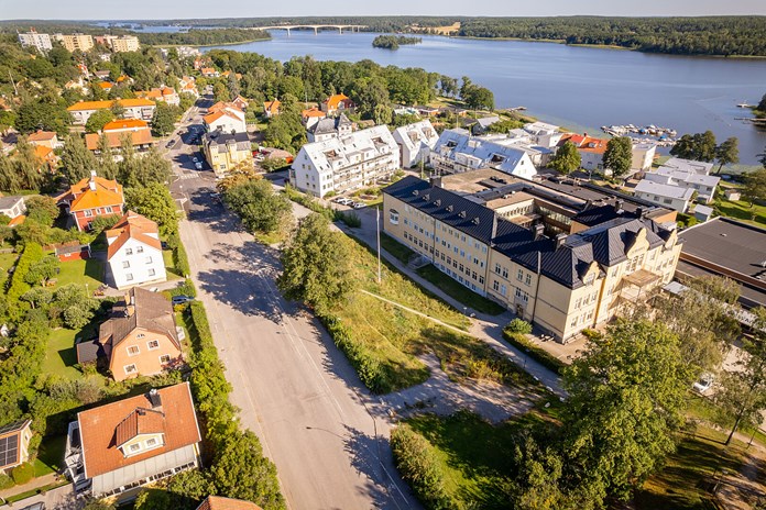 Tomtvy mot Strängnäsbron Bonum Brf Realen