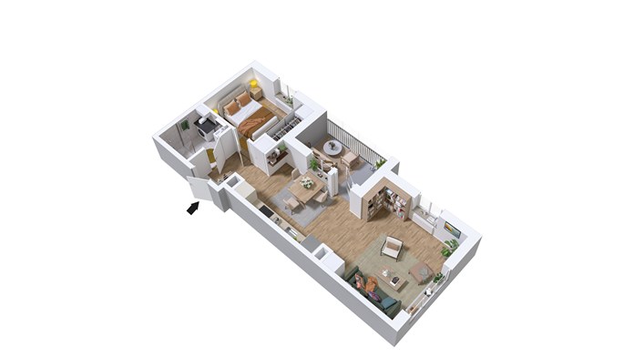  2 rum och kök 53 kvm med inglasad balkong 