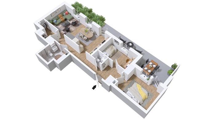 3 rum och kök 80 kvm med uteplats 